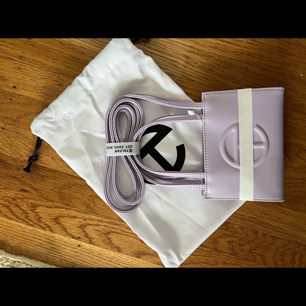 Small lavender telfar shopping bag
